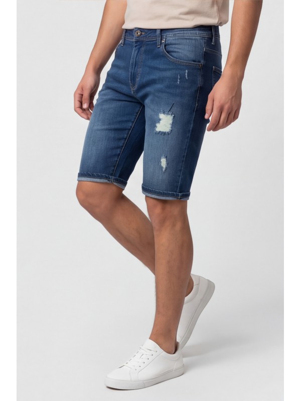 Life Style Butiken Ανδρική Jean Βερμούδα LS132336 BLUE