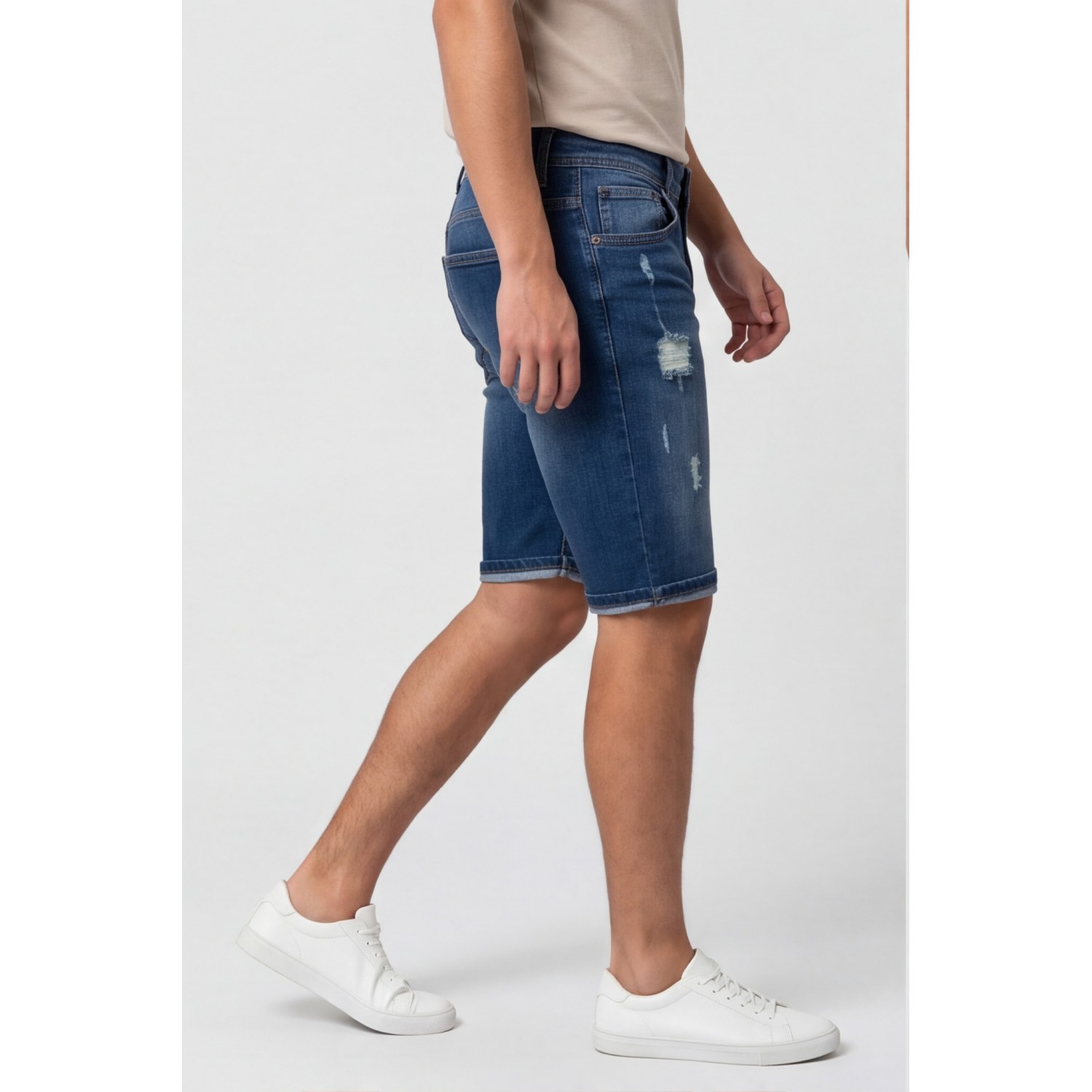 Life Style Butiken Ανδρική Jean Βερμούδα LS132336 BLUE Βερμούδες