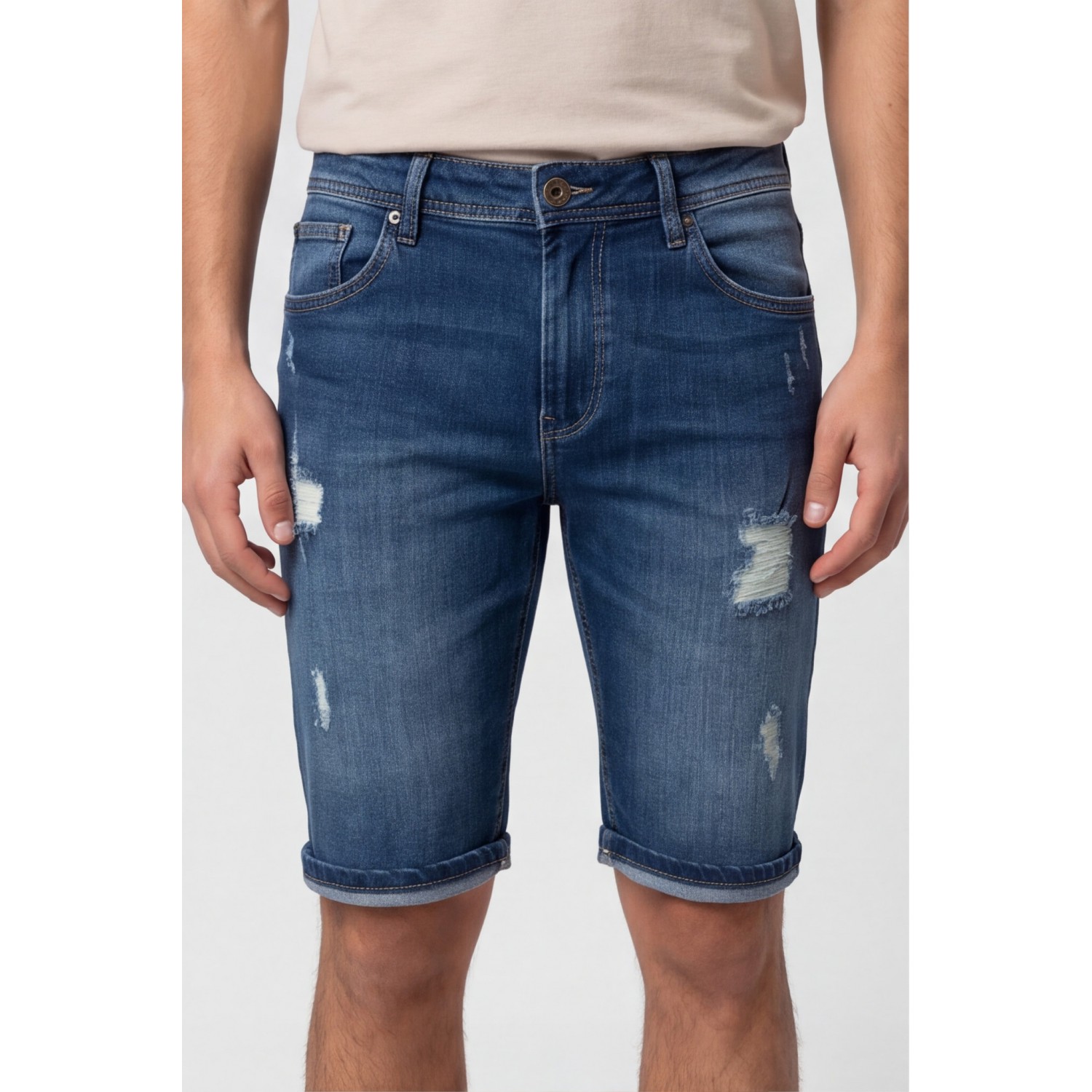 Life Style Butiken Ανδρική Jean Βερμούδα LS132336 BLUE Βερμούδες