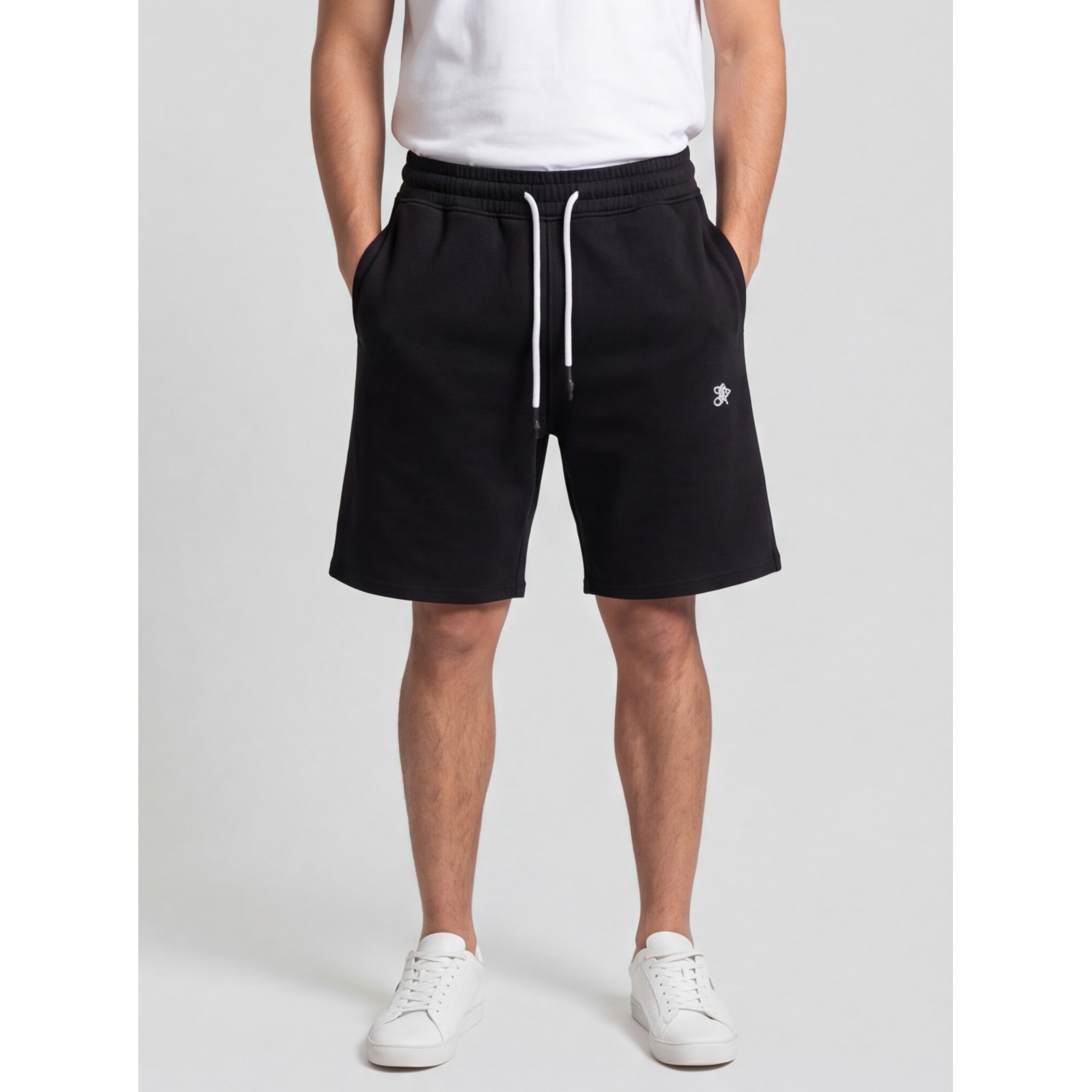 Life Style Butiken Men's Oversize Sweatshort LS14560561 Black
