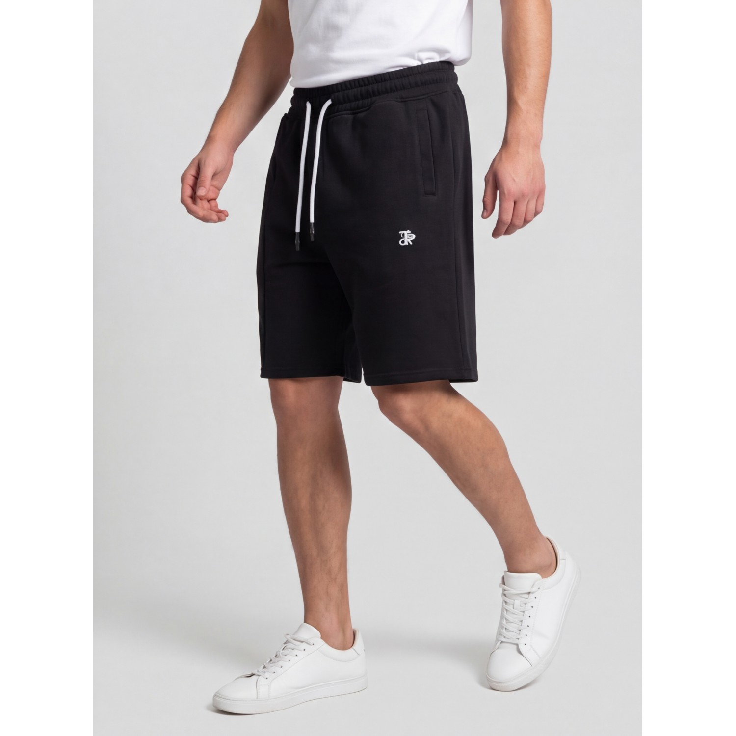 Life Style Butiken Men's Oversize Sweatshort LS14560561 Black
