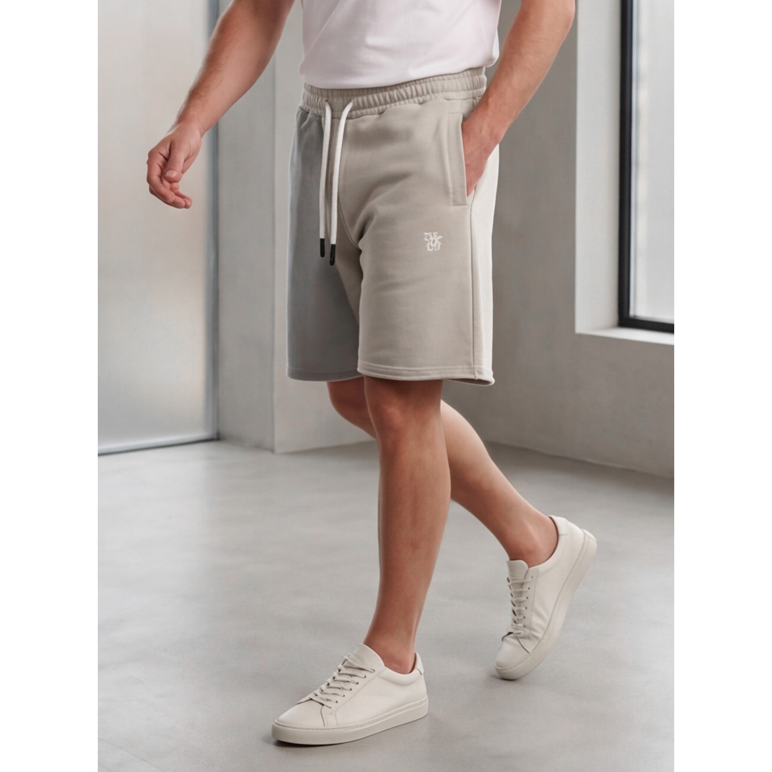 Life Style Butiken Men's oversize Sweatshort LS14560561 Γκρι Ανδρικά