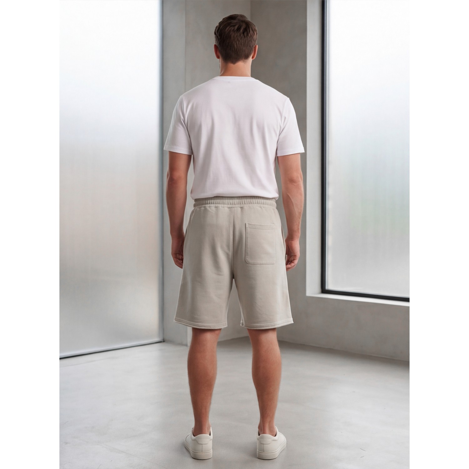 Life Style Butiken Men's oversize Sweatshort LS14560561 Γκρι Ανδρικά