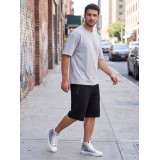 Life Style Butiken Men's Sweatshort LS12631412 Black 2