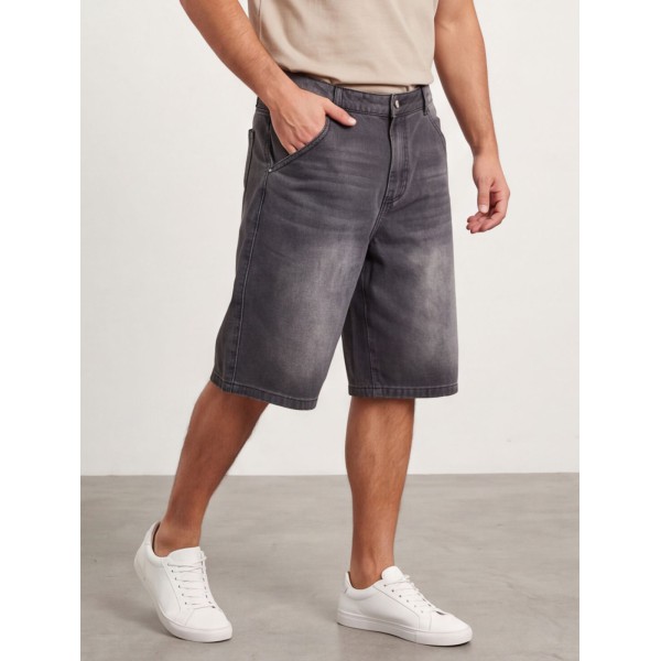 Life Style Butiken Ανδρική Jean Βερμούδα Baggy LS12648444 Γκρι