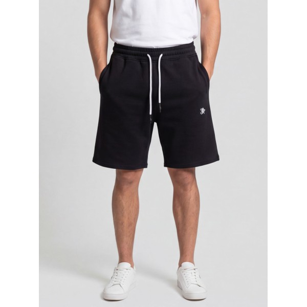 Life Style Butiken Men's Oversize Sweatshort LS14560561 Black
