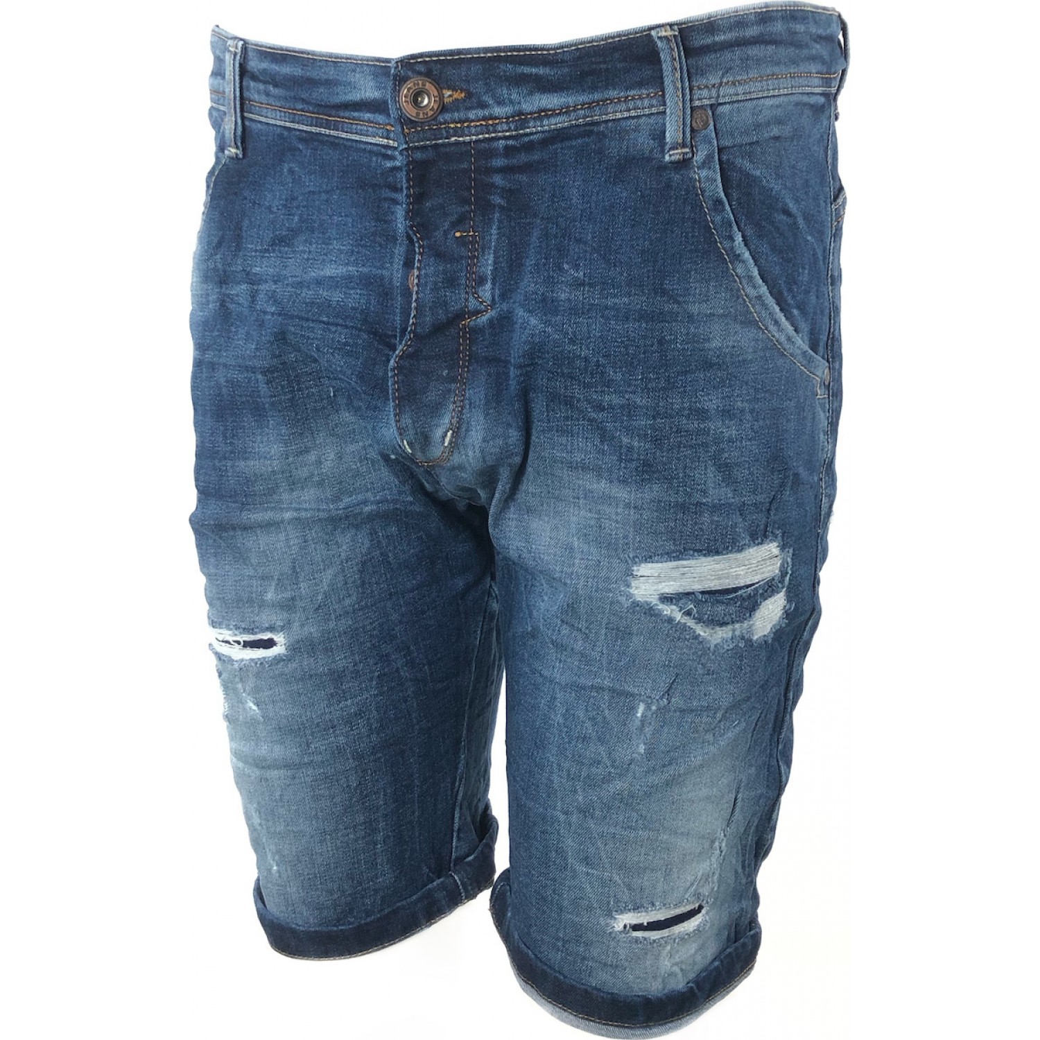 Ανδρική jean Βερμουδα BACK2JEANS BB10 BLUE