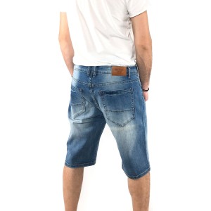 Ανδρική Jean ΒΕΡΜΟΥΔΑ χωρίς σκισιματα ελαστική MAX&Z Z699 BLUE