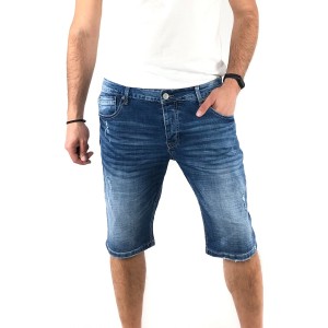 Ανδρική Jean ΒΕΡΜΟΥΔΑ ελαστική Χωρίς σκισιματα SOTHTNK 1345 BLUE