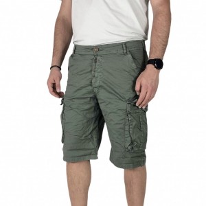 Ανδρική cargo βερμούδα κάτω από το γόνατο BACK2JEAN TS15 ΧΑΚΙ
