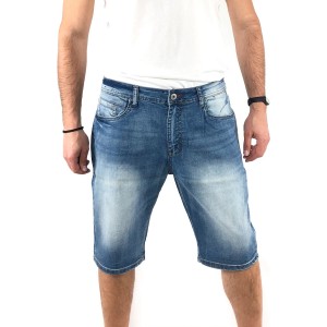 Ανδρική Jean ΒΕΡΜΟΥΔΑ χωρίς σκισιματα ελαστική MAX&Z Z699 BLUE