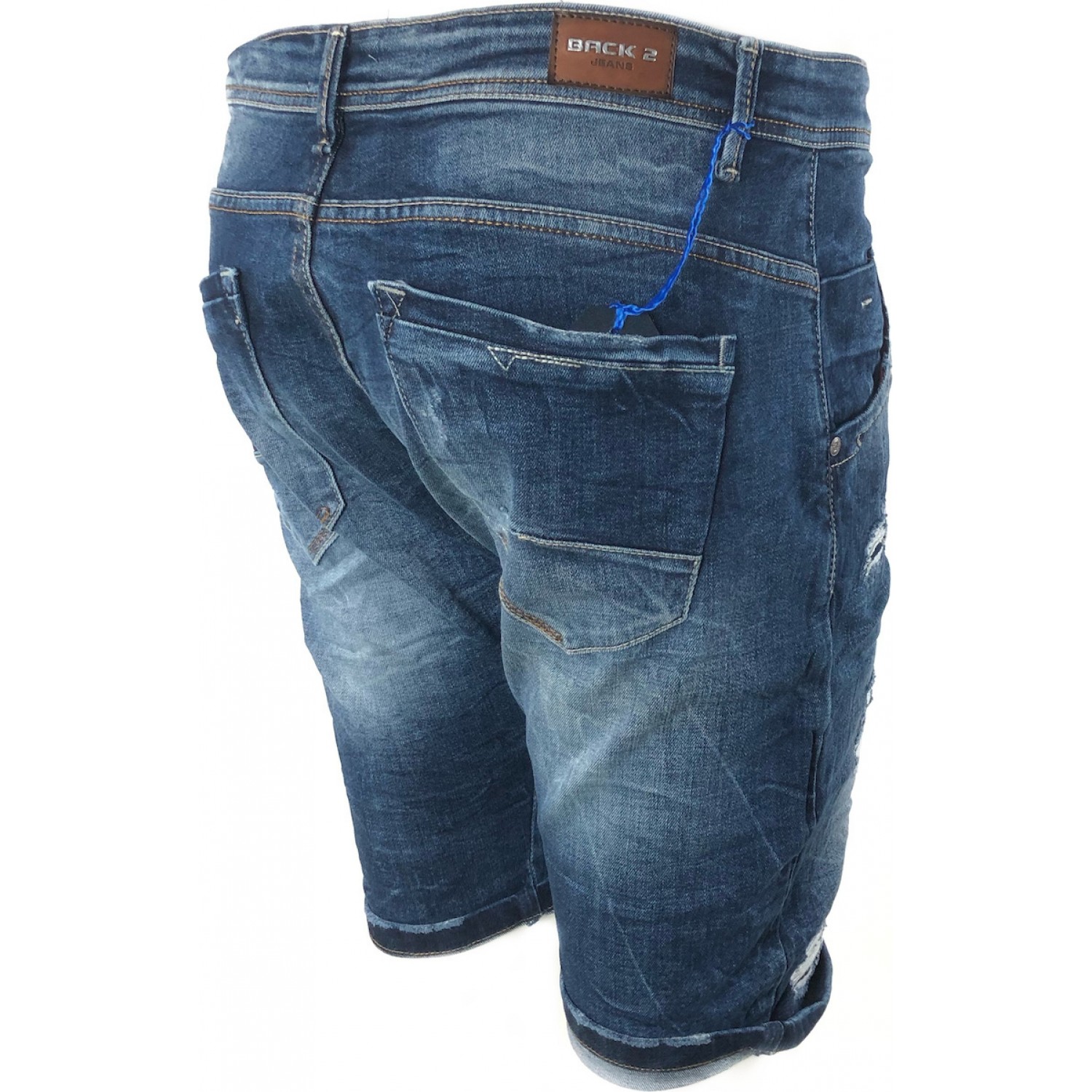Ανδρική jean Βερμουδα BACK2JEANS BB10 BLUE