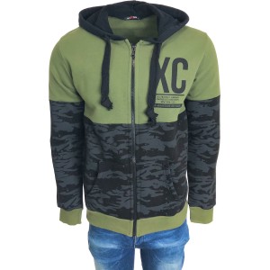 Ανδρική ζακετα με κουκούλα VORTEX 251 ΧΑΚΙ