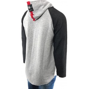 Reckless 18118 Ανδρική Φούτερ Ζακέτα με Κουκούλα και Τσέπες Γκρι