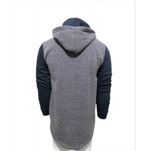 LIFE STYLE BUTIKEN Ανδρική μακροζακέτα φούτερ με κουκούλα LS154 ΜΠΛΕ