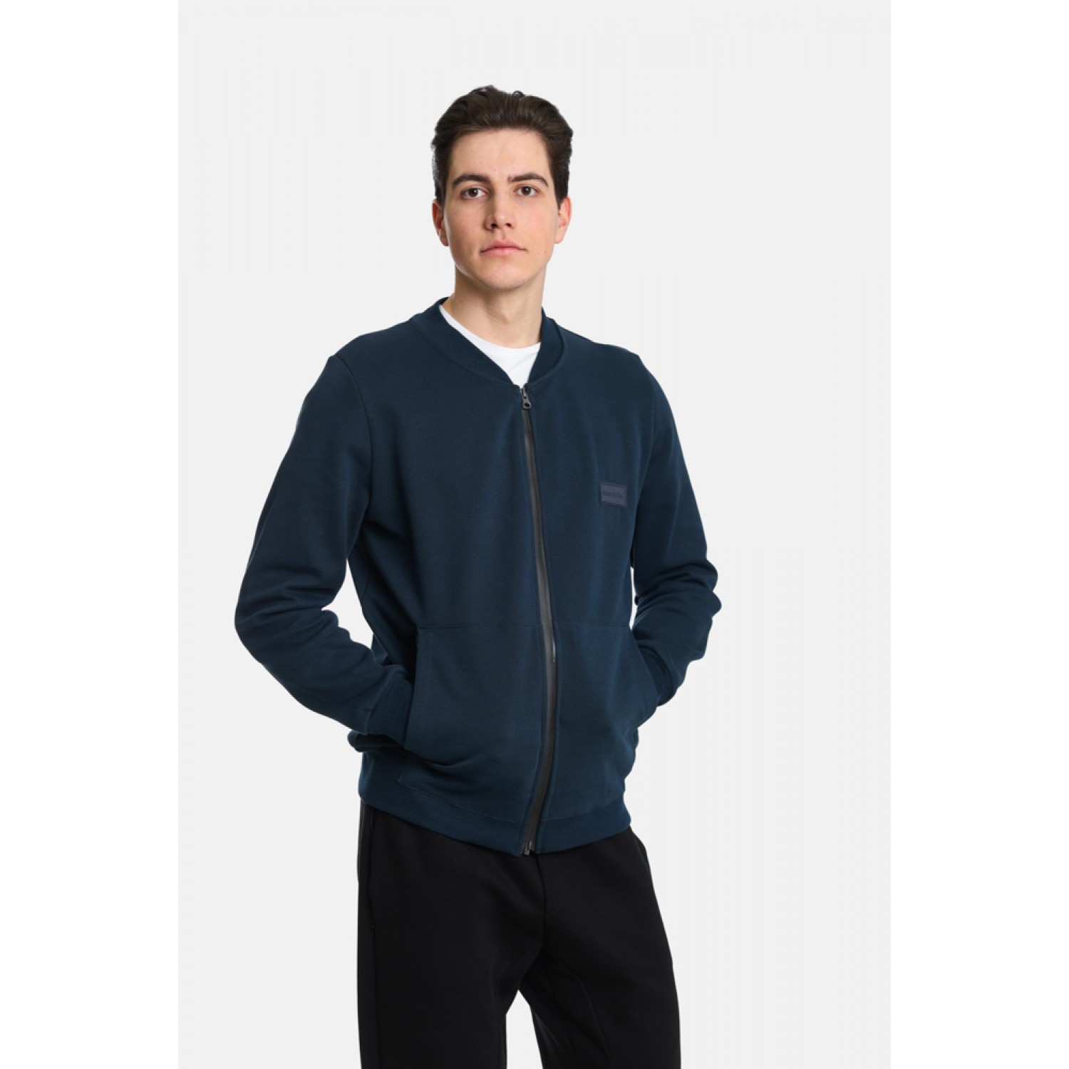 Paco&co 2431102 Navy Ανδρική Ανοιξιάτικη Ζακέτα Με Φερμουάρ Άνετη Εφαρμογή