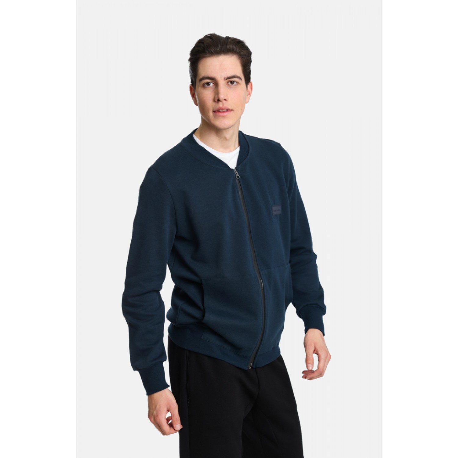 Paco&co 2431102 Navy Ανδρική Ανοιξιάτικη Ζακέτα Με Φερμουάρ Άνετη Εφαρμογή