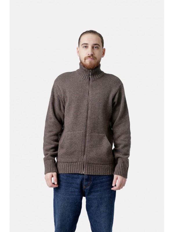 Life Style Butiken Ανδρική Πλεκτή ζακέτα LS12598010 Καφέ