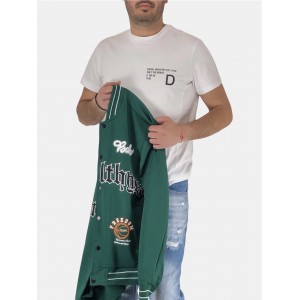 Ανδρική λεπτή ζακέτα μπέιζμπολ New Mentality DMJ65 Πράσινο