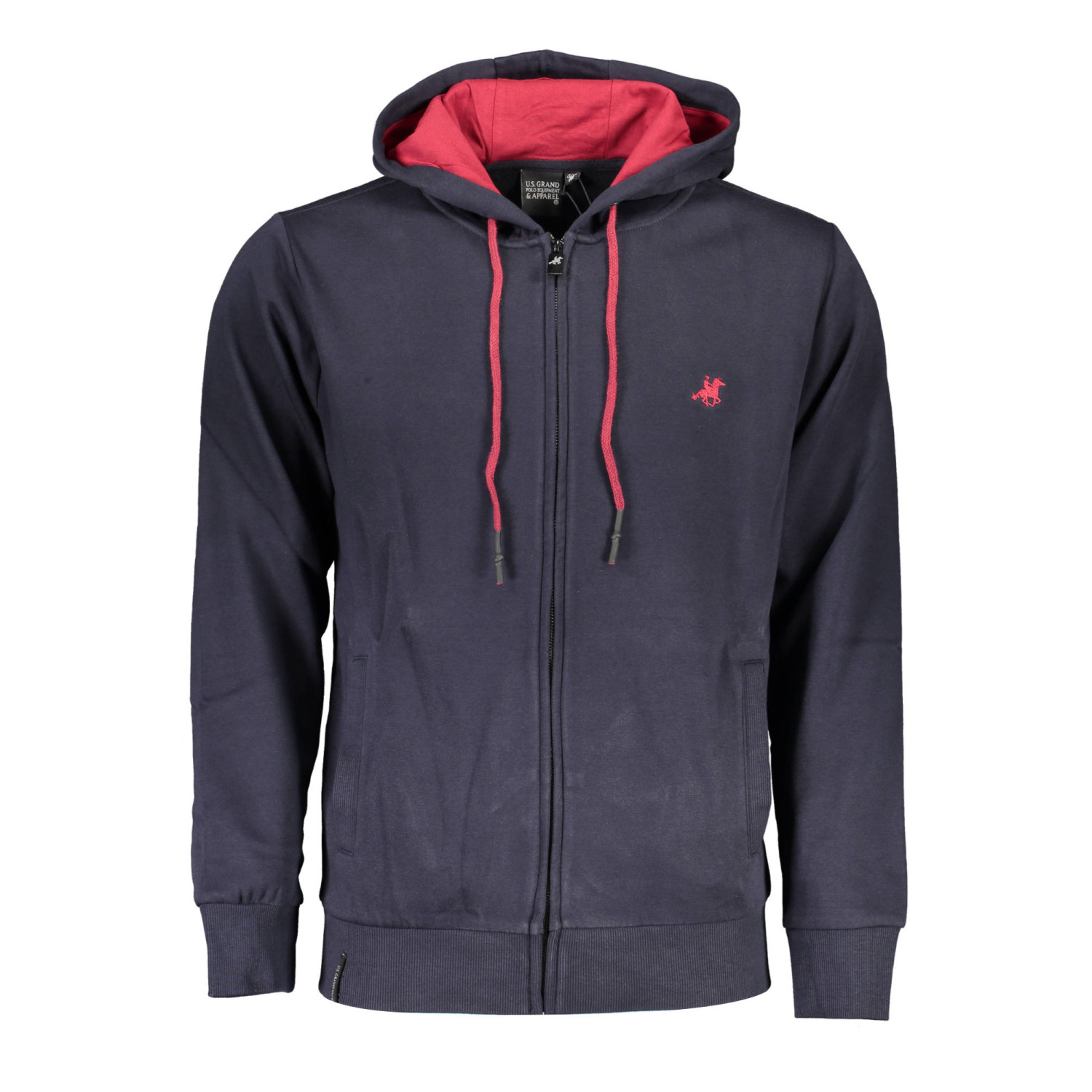 U.S. GRAND POLO USF179 Μπλε Ανδρική Ζακέτα Φούτερ Με Φερμουάρ 