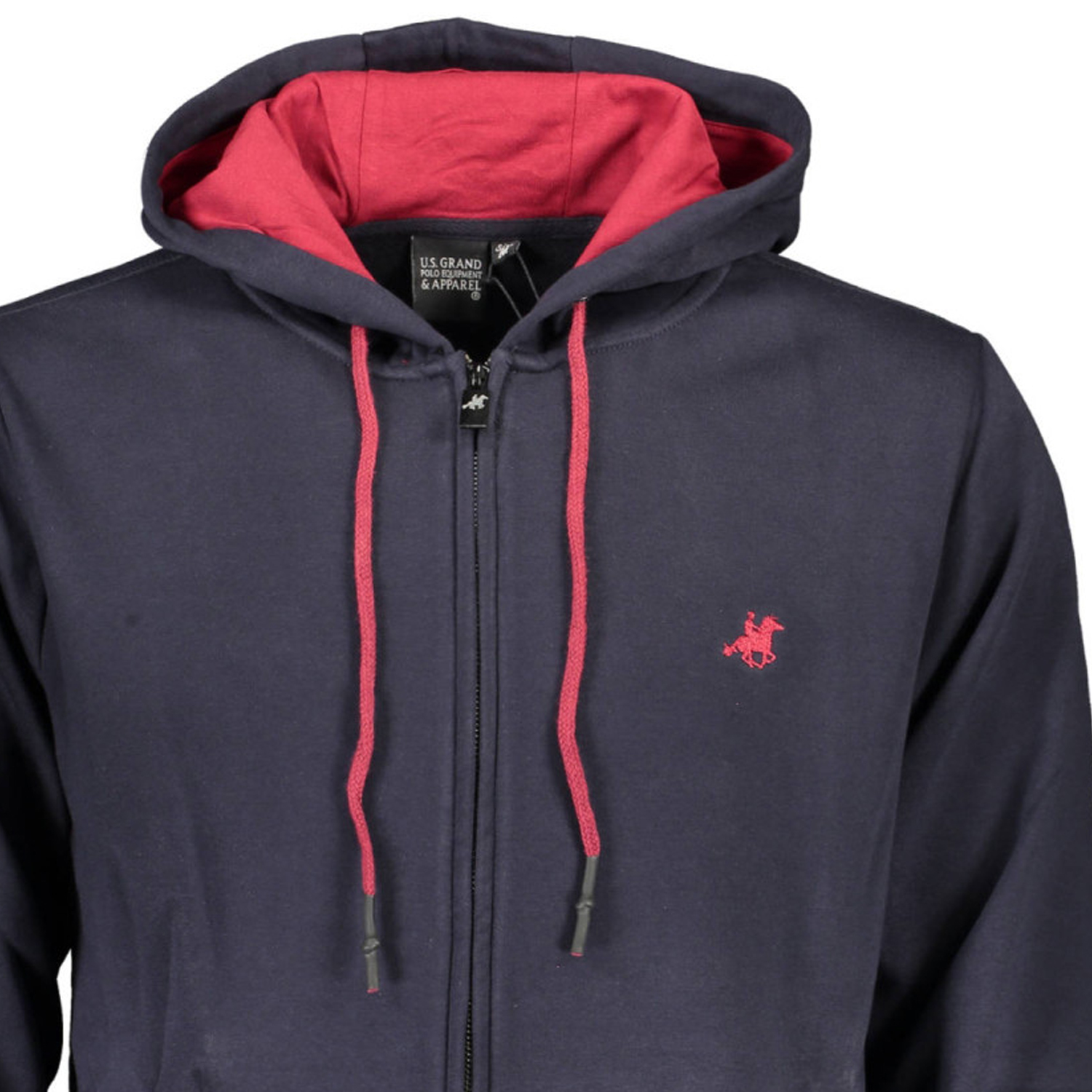 U.S. GRAND POLO USF179 Μπλε Ανδρική Ζακέτα Φούτερ Με Φερμουάρ 