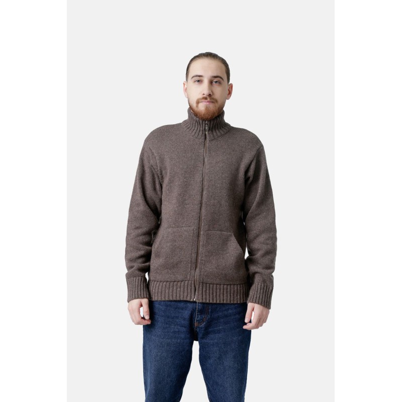 Life Style Butiken Ανδρική Πλεκτή ζακέτα LS12598010 Καφέ Ανδρικά