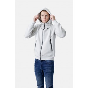 Life Style Butiken Ανδρική Ζακέτα Φούτερ με Κουκούλα LS12581101 Γκρι Πάγου