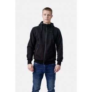 Life Style Butiken Ανδρική Ζακέτα Φούτερ με Κουκούλα LS12581101 Black