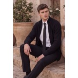 Life Style Butiken Ανδρική Πλεκτή Ζακέτα με Φερμουάρ & Μάλλινη Σύνθεση LS12683010 Μαύρο Κλασικό 3