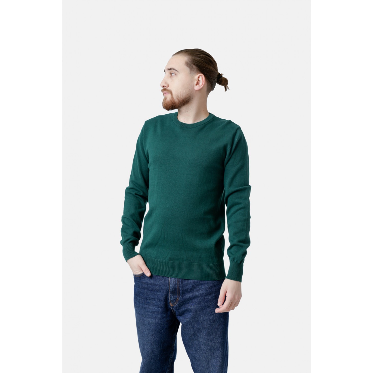 Life Style Butiken Ανδρικό Πουλόβερ Με Στρογγυλή Λαιμόκοψη LS12598001 Green