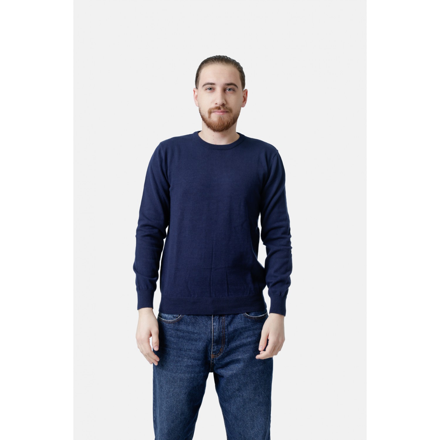 Life Style Butiken Ανδρικό Πουλόβερ Με Στρογγυλή Λαιμόκοψη LS12598001 Navy