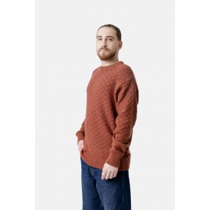 Life Style Butiken  Ανδρικό Πουλόβερ Με Στρογγυλή Λαιμόκοψη LS12598012 Κεραμιδί