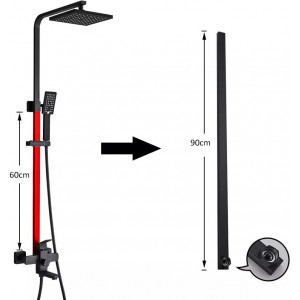 90cm Προέκταση στήλης ντουζ BR998 BLACK MAT