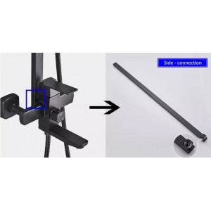 90cm Προέκταση στήλης ντουζ BR998 BLACK MAT