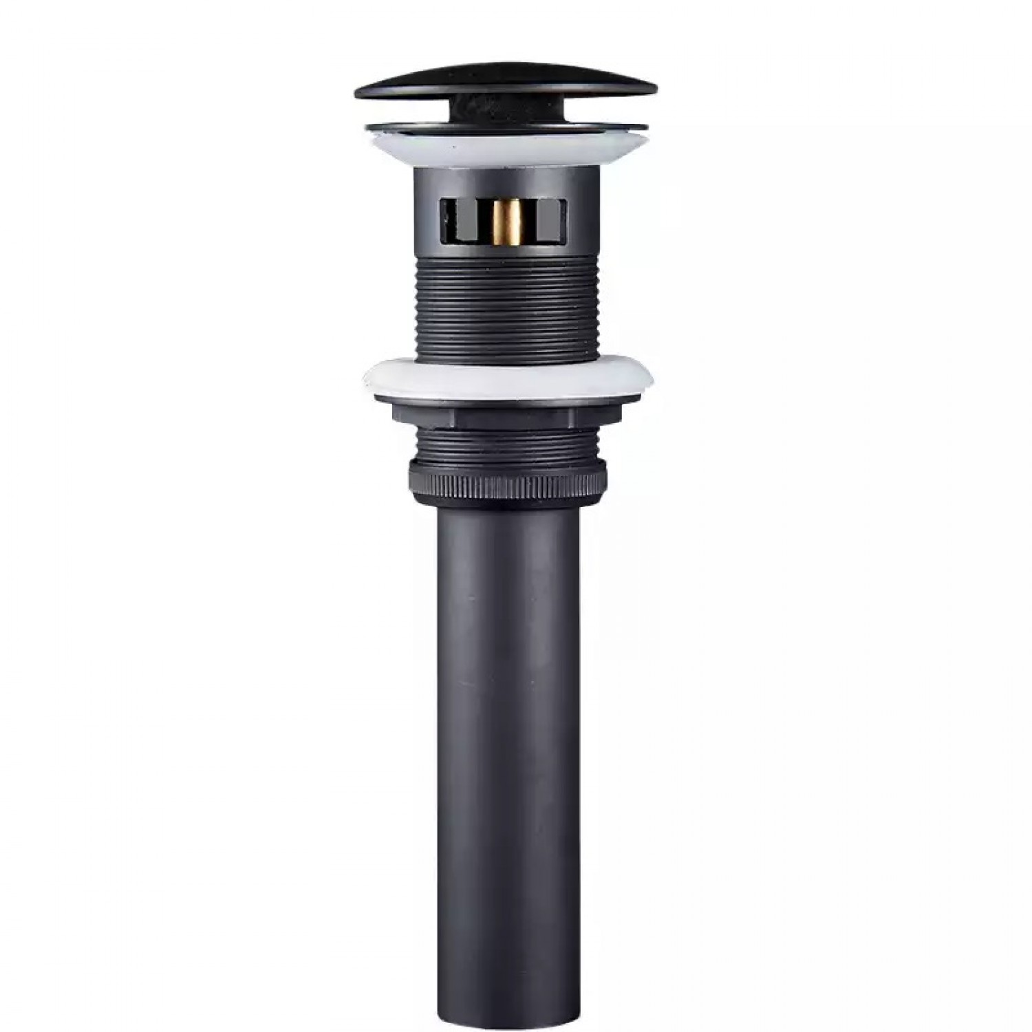 Αυτόματη βαλβίδα νιπτήρα κλικ κλακ ορειχάλκινη με υπερχείλιση BR714 Μαύρο