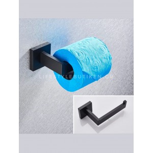 NARON Σετ πετσετοκρεμάστρες μπάνιου ανοξείδωτο ατσάλι 4τμχ NR-6040 BLACK MAT