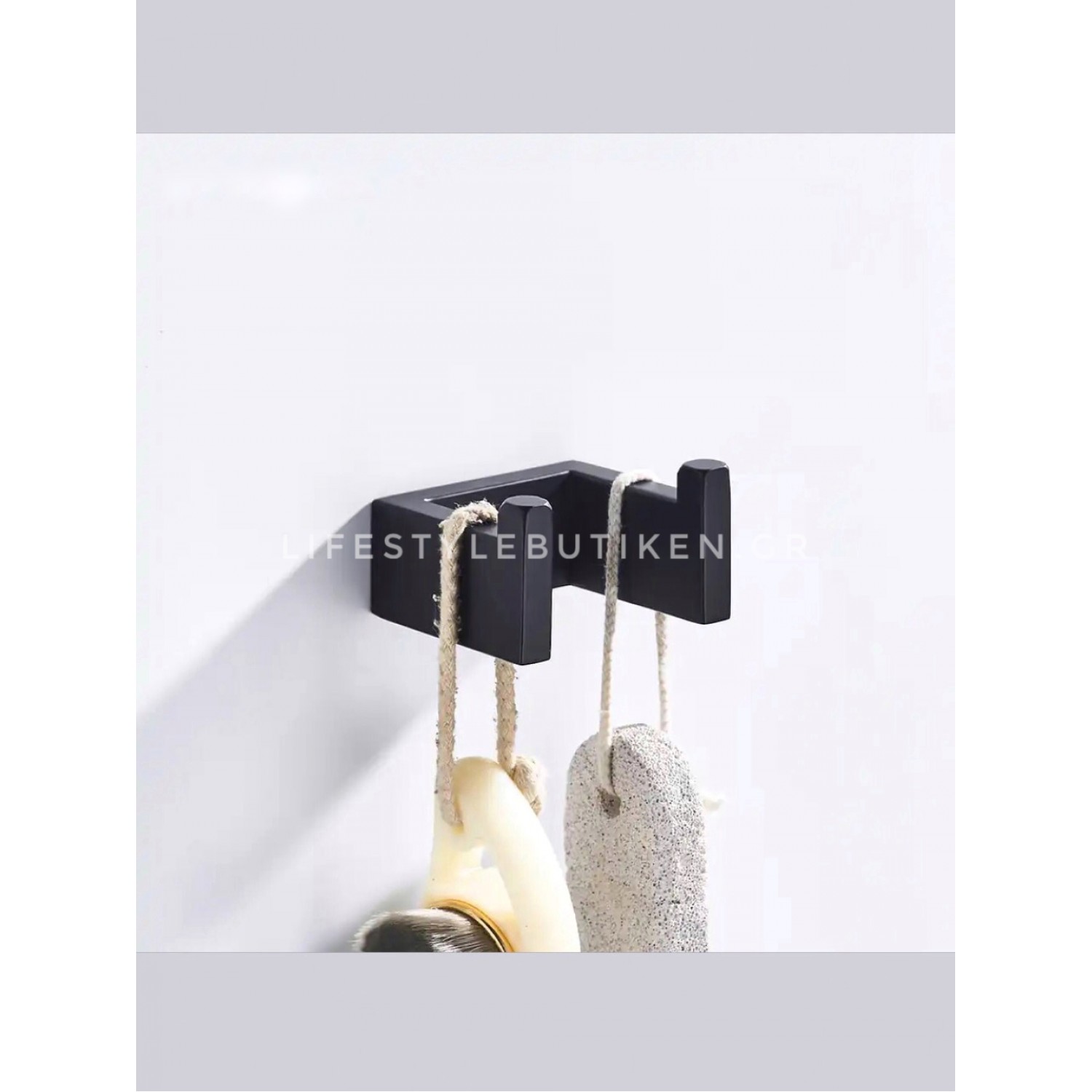 NARON Σετ πετσετοκρεμάστρες μπάνιου ανοξείδωτο ατσάλι 4τμχ NR-6050 BLACK MAT