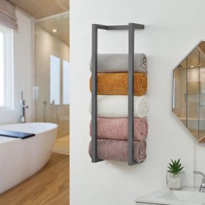 NARON Μεταλλική Πετσετοκρεμάστρα τοίχου NR6145 GUN GREY