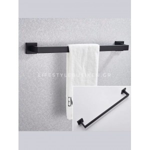 NARON Σετ πετσετοκρεμάστρες μπάνιου ανοξείδωτο ατσάλι 4τμχ NR-6040 BLACK MAT