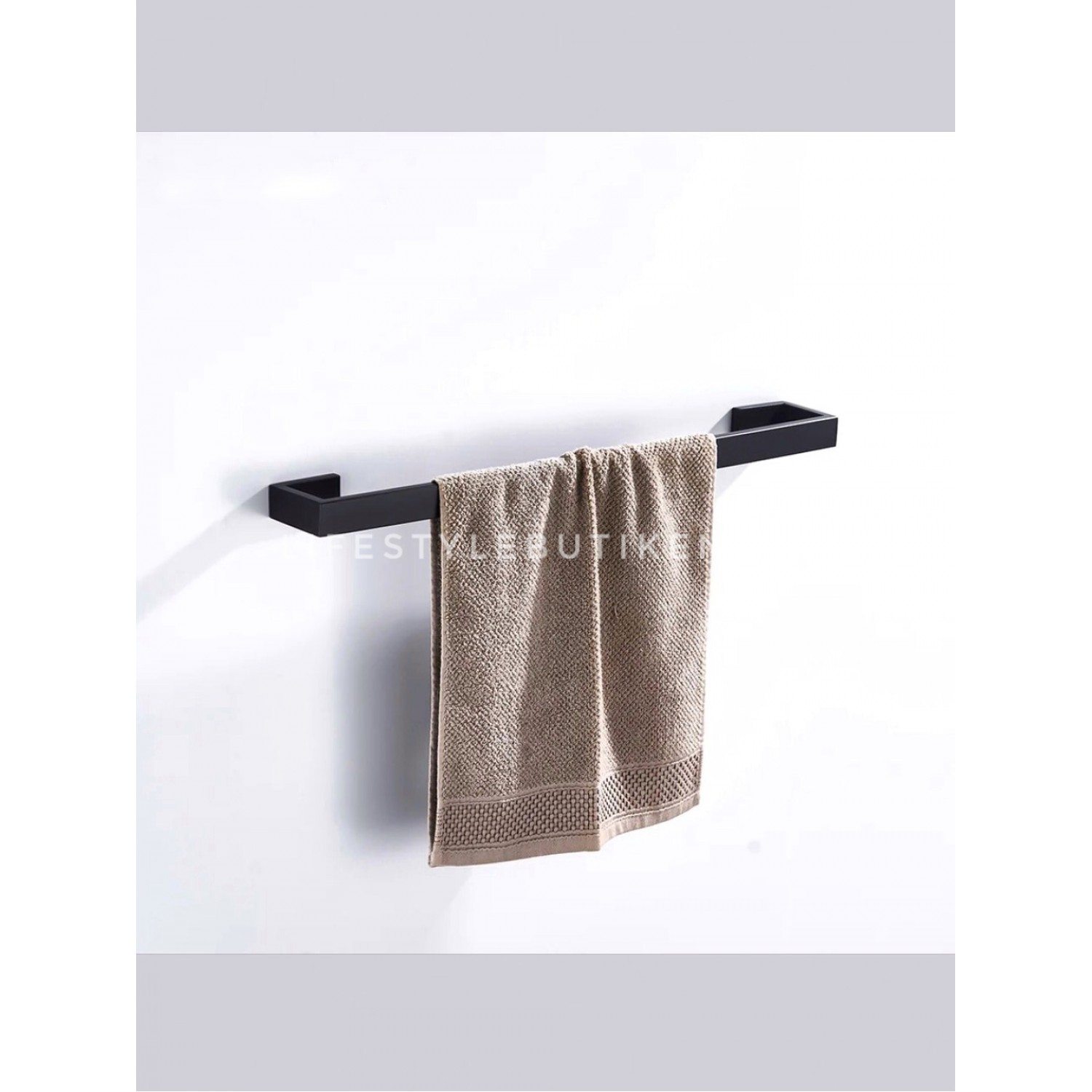 NARON Σετ πετσετοκρεμάστρες μπάνιου ανοξείδωτο ατσάλι 4τμχ NR-6050 BLACK MAT