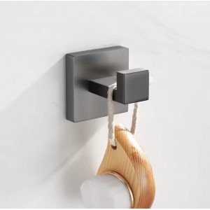 NARON Σετ πετσετοκρεμάστρες μπάνιου ανοξείδωτο ατσάλι 4τμχ NR-6040 GUN GREY