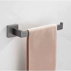 NARON Σετ πετσετοκρεμάστρες μπάνιου ανοξείδωτο ατσάλι 4τμχ NR-6040 GUN GREY