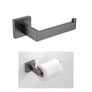 NARON Σετ πετσετοκρεμάστρες μπάνιου ανοξείδωτο ατσάλι 4τμχ NR-6040 GUN GREY