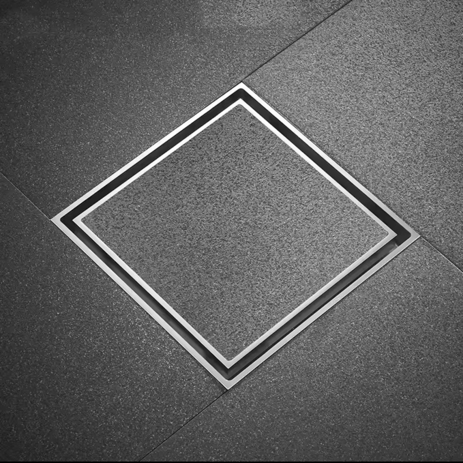 NARON Τετράγωνο σιφώνι μπάνιου 15εκ X 15εκ NR2010 CHROME