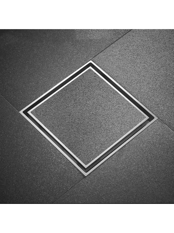NARON Τετράγωνο σιφώνι μπάνιου 15εκ X 15εκ NR2010 CHROME