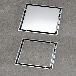 NARON Τετράγωνο σιφώνι μπάνιου 15εκ X 15εκ NR2010 CHROME