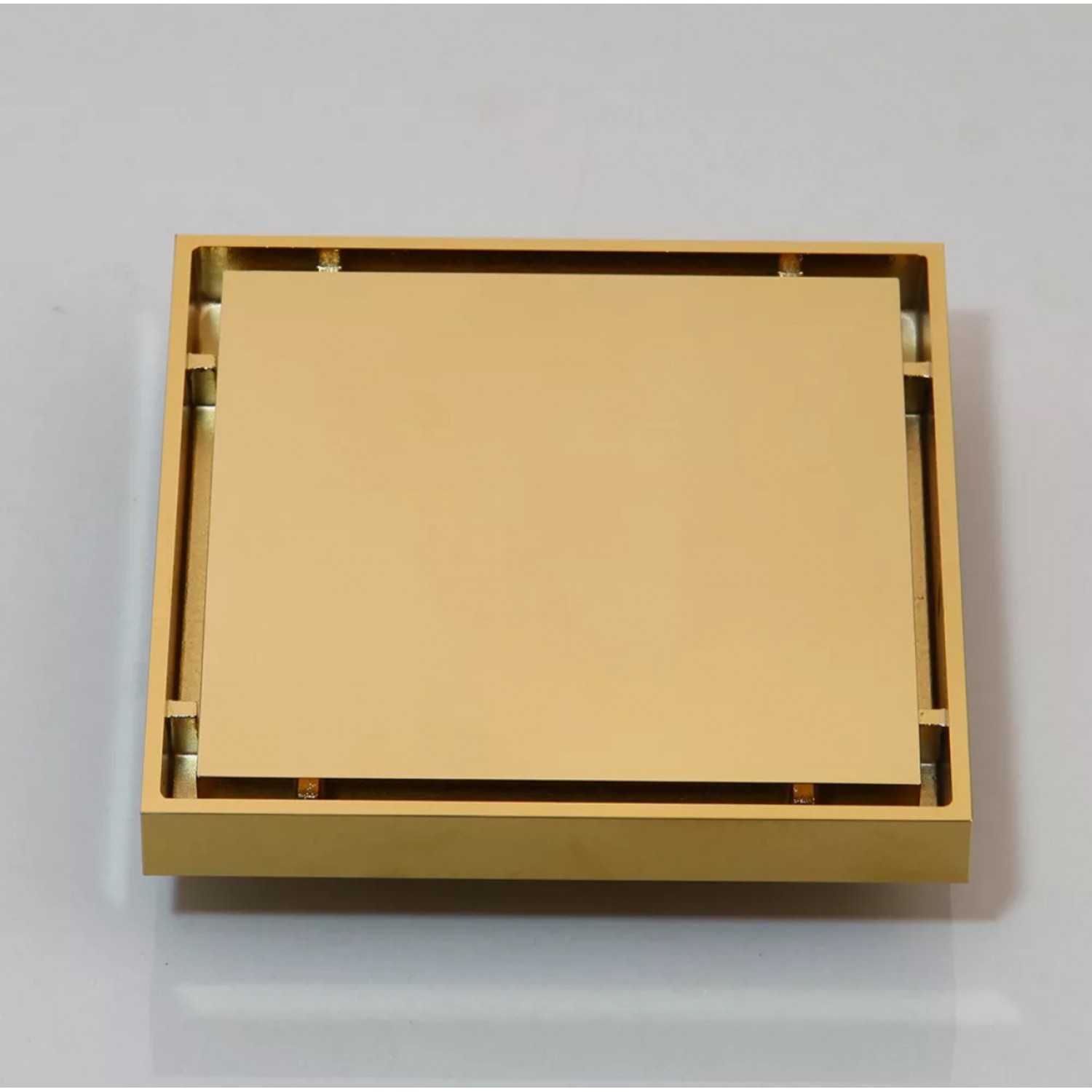 NARON Τετράγωνο σιφόνι μπάνιου 15εκ X 15εκ NR2010 POLISHED GOLD