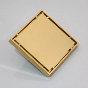 NARON Τετράγωνο σιφόνι μπάνιου 15εκ X 15εκ NR2010 POLISHED GOLD
