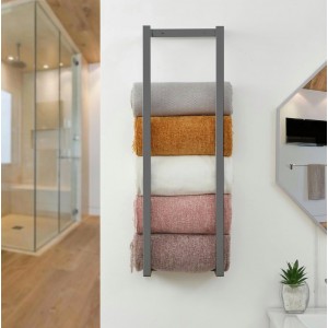 NARON Μεταλλική Πετσετοκρεμάστρα τοίχου NR6145 GUN GREY