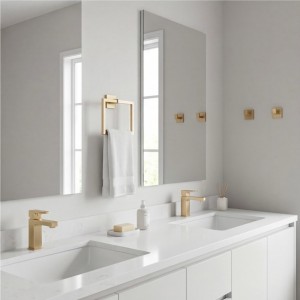 NARON Σετ πετσετοκρεμάστρες μπάνιου ανοξείδωτο ατσάλι 5τμχ NR6043 Brushed Gold